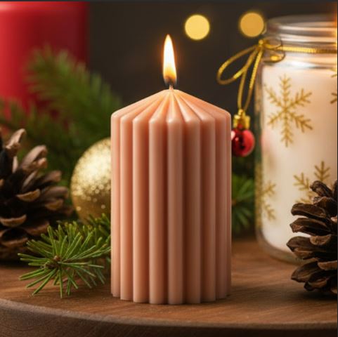 Duchess Fluted Pillar Scented Candle